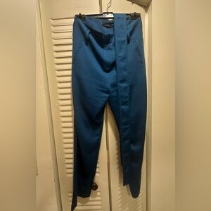 Satin Woman’s Blue Dress Pants